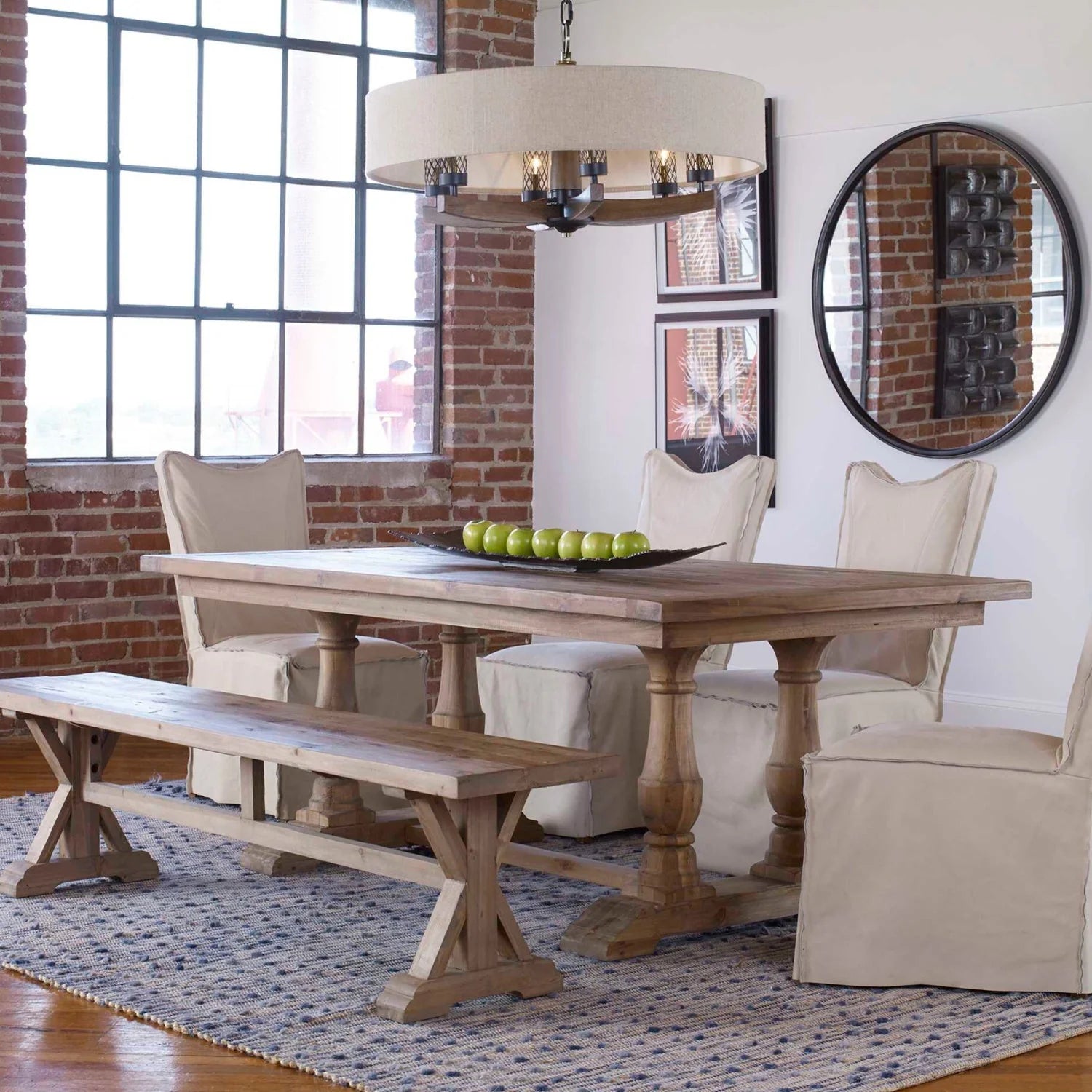Luxury Solid Wood Rectangular Dining Table Modern Italian Style for Villa
