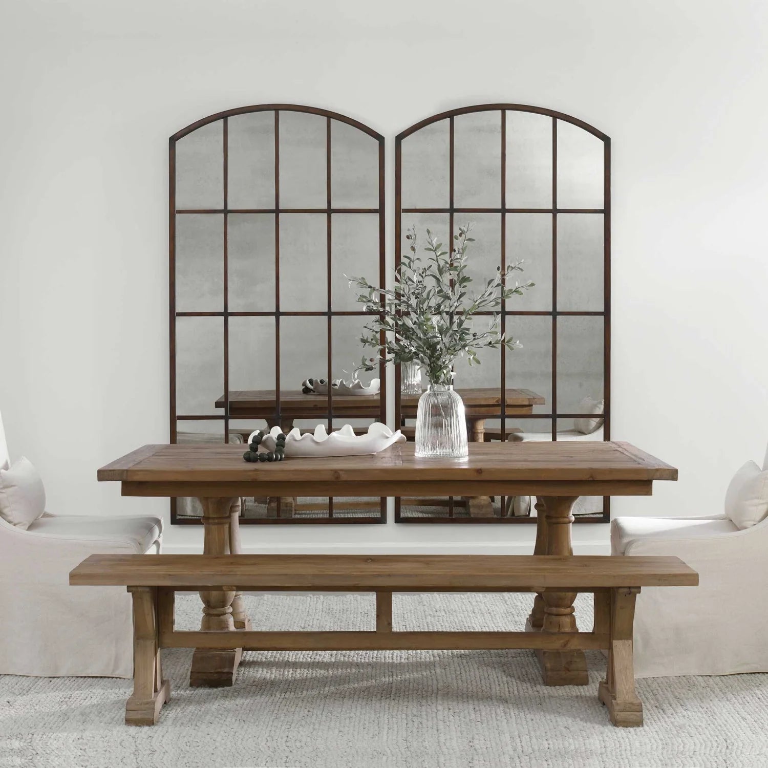 Luxury Solid Wood Rectangular Dining Table Modern Italian Style for Villa