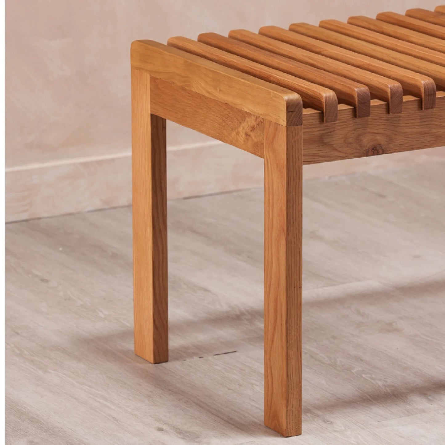 Luxury Solid Wood Slatted Bench European Style for Villa