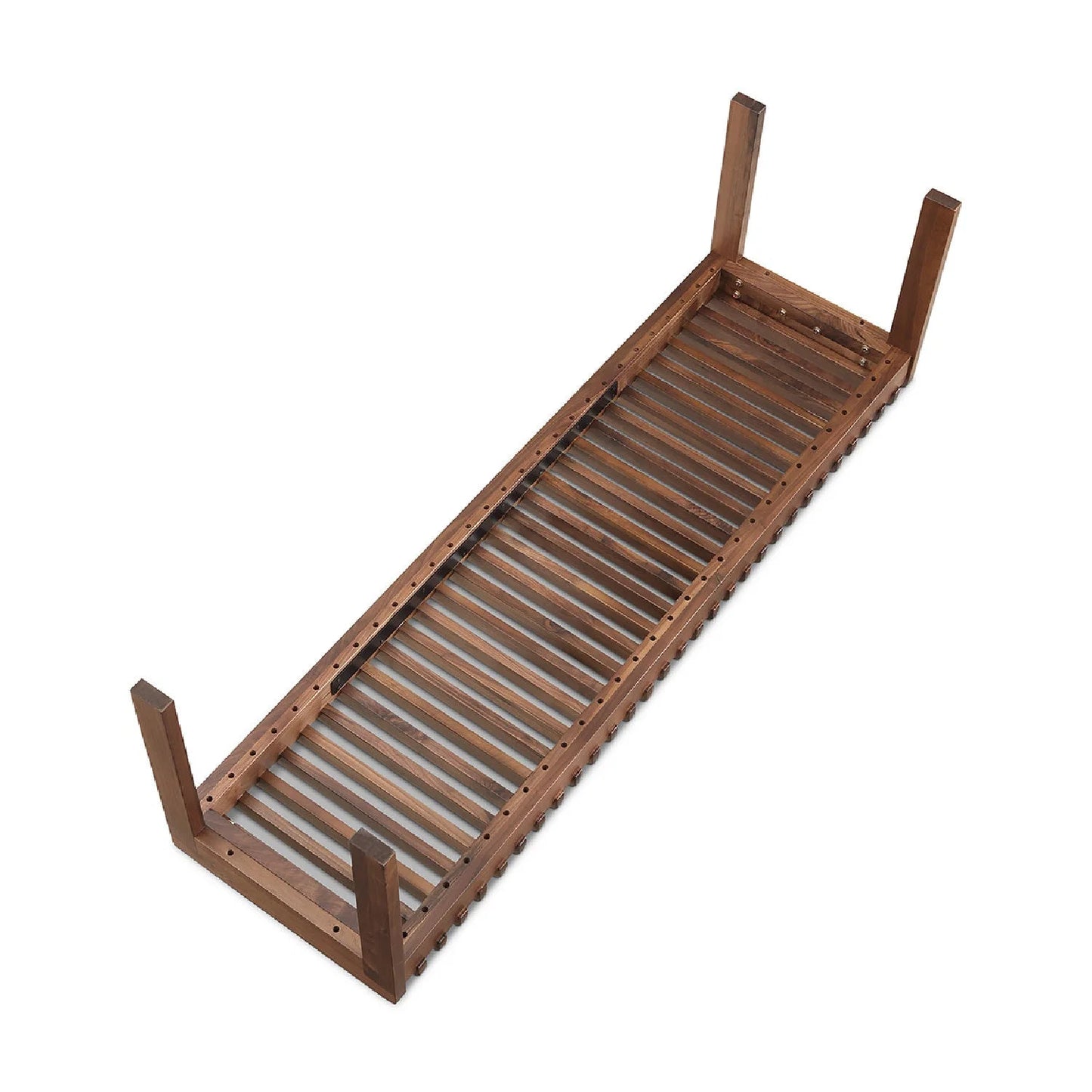 Luxury Solid Wood Slatted Bench European Style for Villa