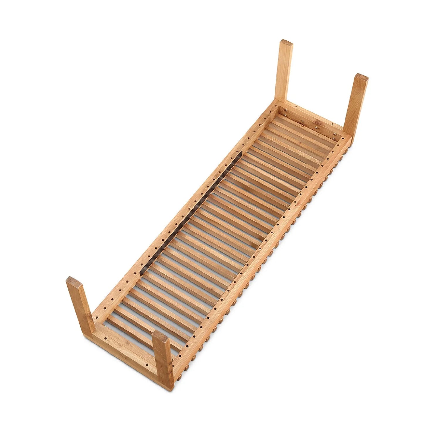 Luxury Solid Wood Slatted Bench European Style for Villa