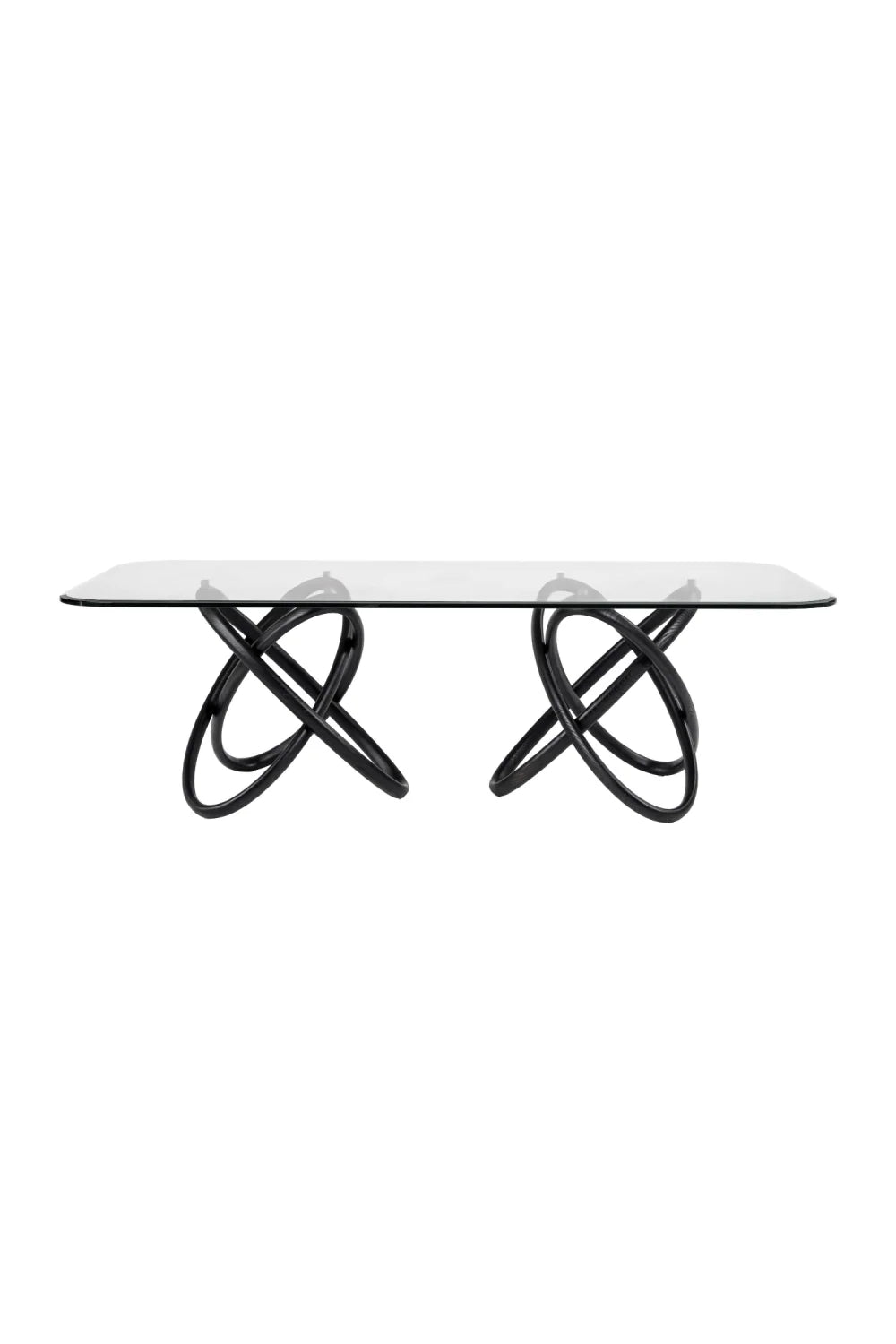 Luxury Spherical Base Rectangular Dining Table Modern Italian Style for Villa