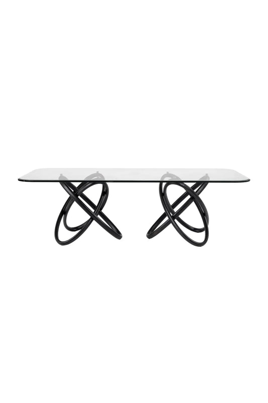 Luxury Spherical Base Rectangular Dining Table Modern Italian Style for Villa