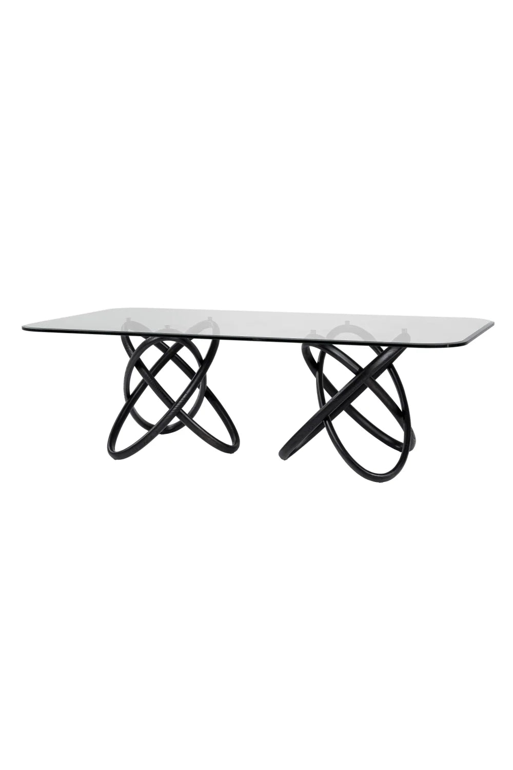Luxury Spherical Base Rectangular Dining Table Modern Italian Style for Villa