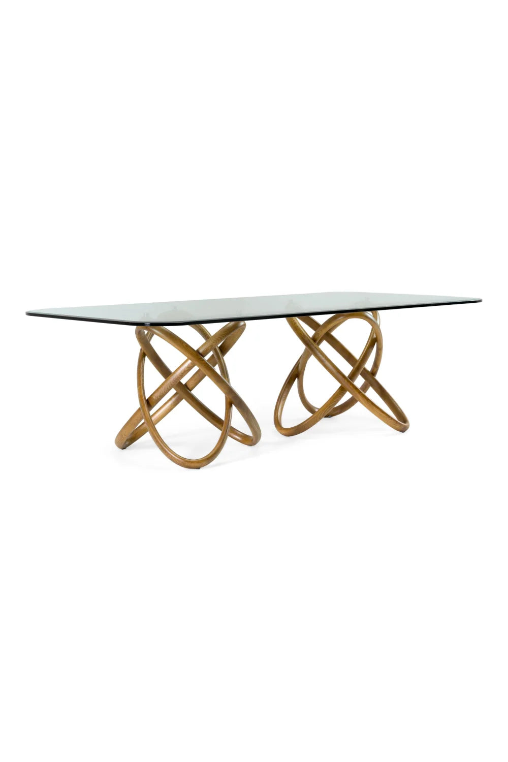 Luxury Spherical Base Rectangular Dining Table Modern Italian Style for Villa