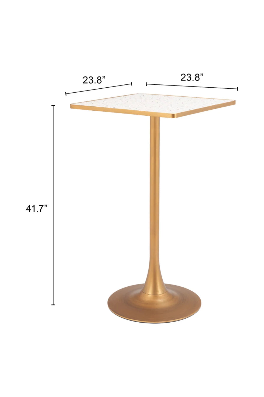 Luxury Spot Square Terrazzo Bar Table Modern Italian Style for Villa