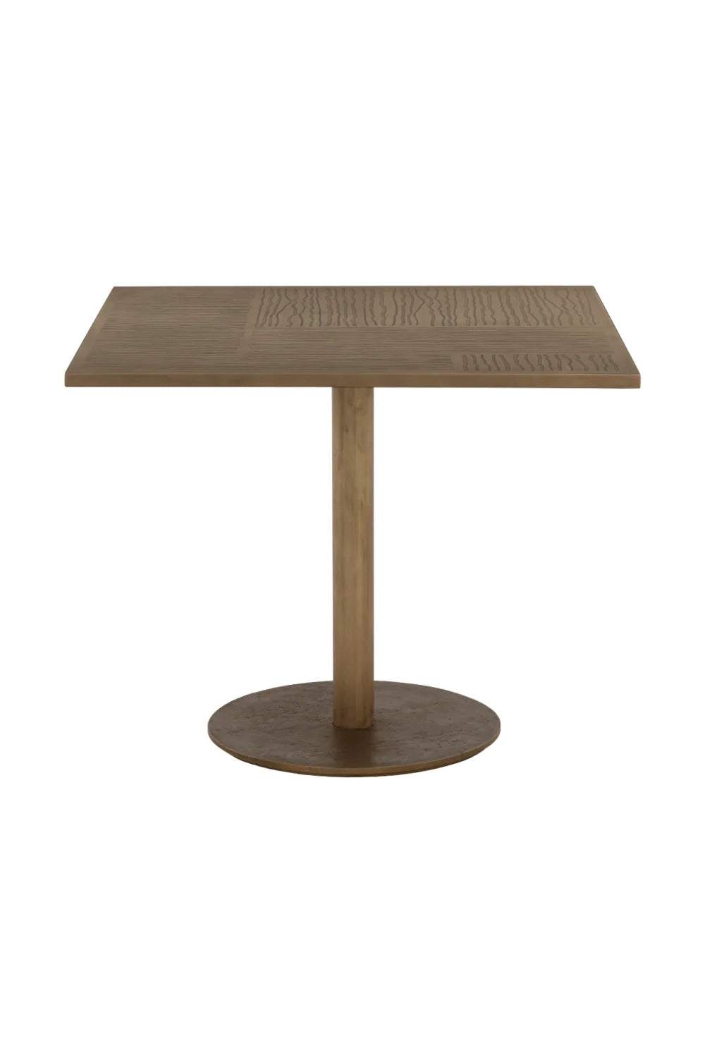 Luxury Square Antique Brass Bistro Table Modern Italian Style for Villa