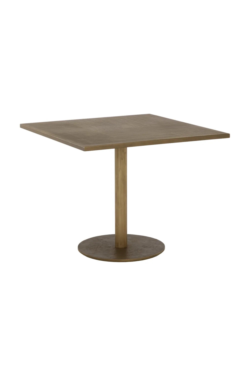 Luxury Square Antique Brass Bistro Table Modern Italian Style for Villa