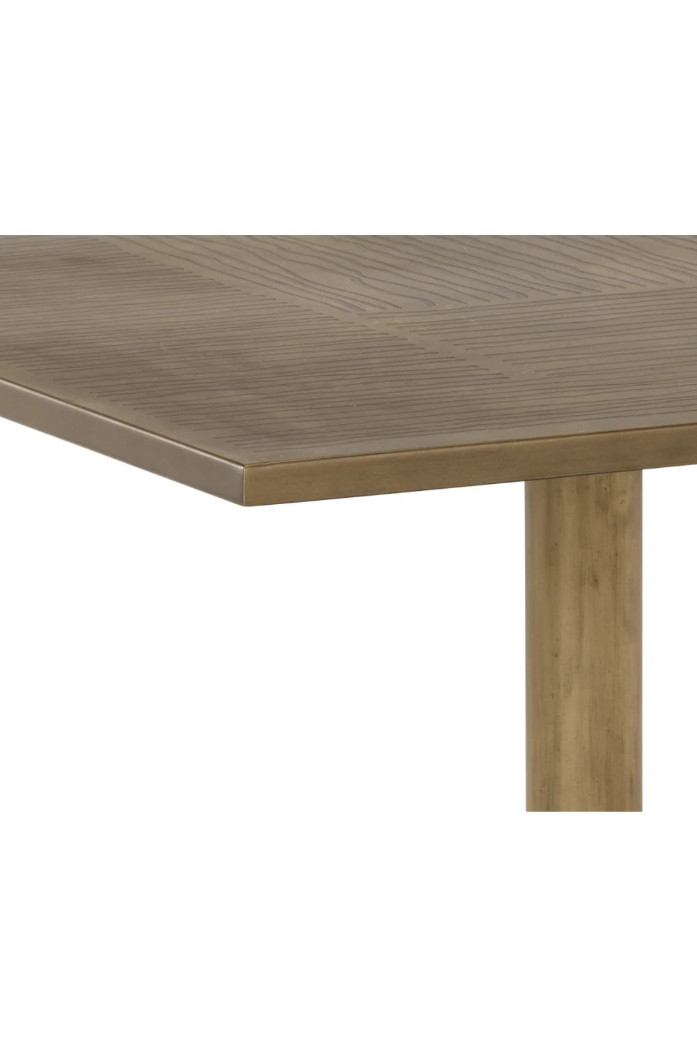 Luxury Square Antique Brass Bistro Table Modern Italian Style for Villa