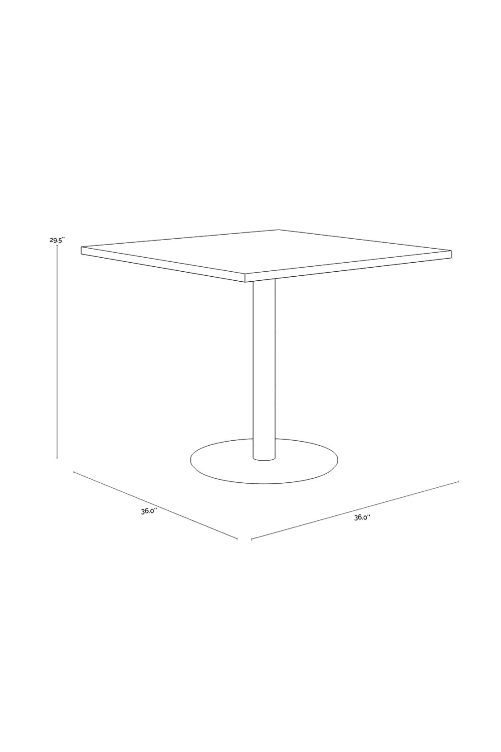 Luxury Square Antique Brass Bistro Table Modern Italian Style for Villa