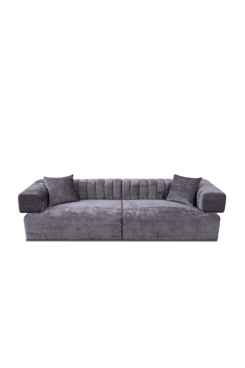 Luxury Square-Armed 2-Piece Sofa Modern Italian Style for Villa