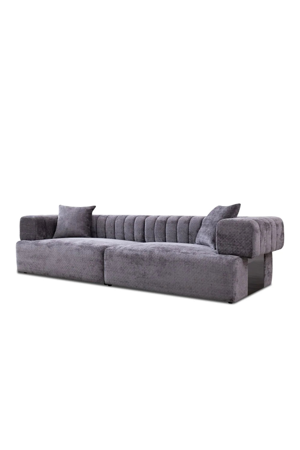 Luxury Square-Armed 2-Piece Sofa Modern Italian Style for Villa