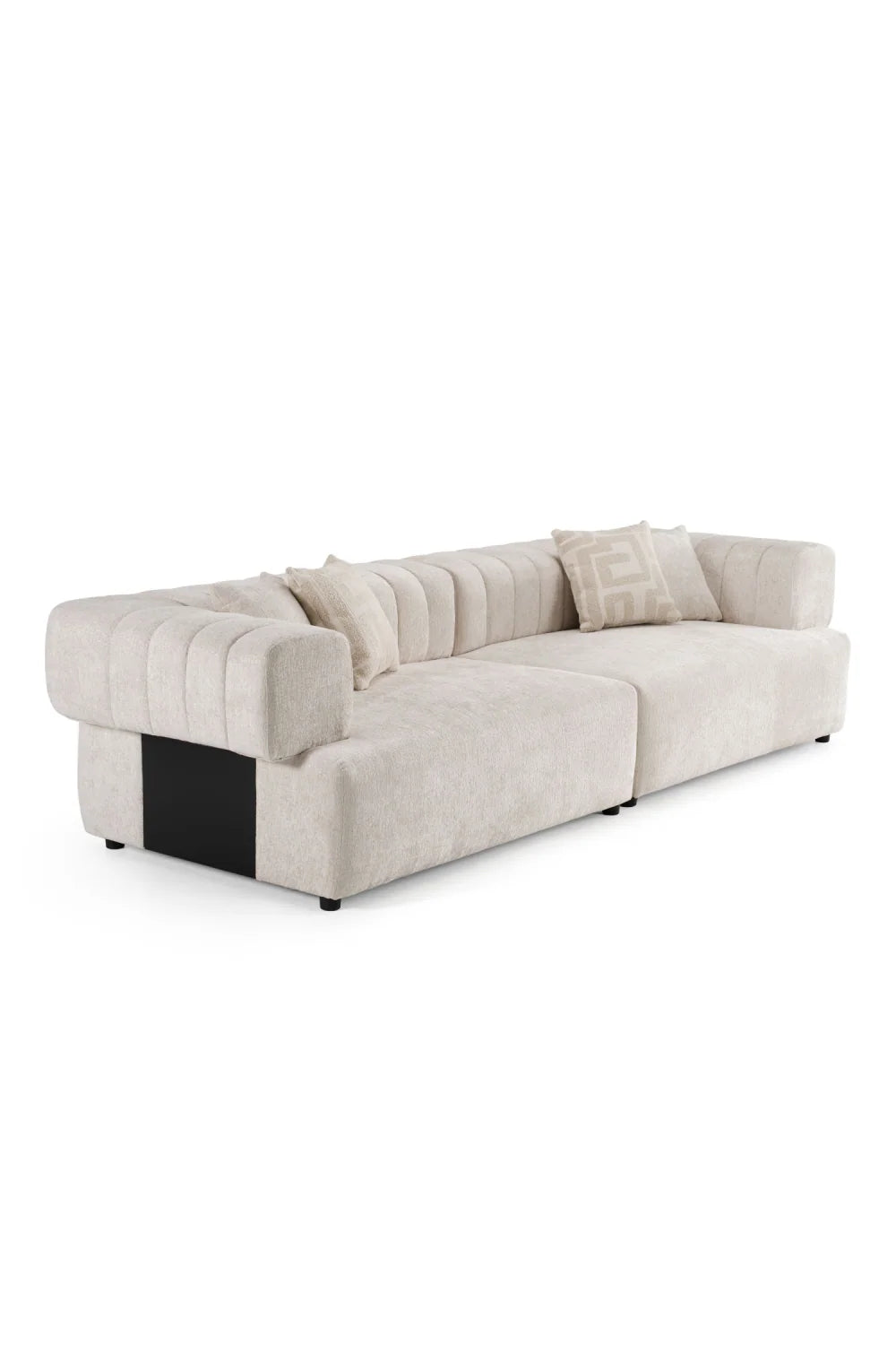 Luxury Square-Armed 2-Piece Sofa Modern Italian Style for Villa