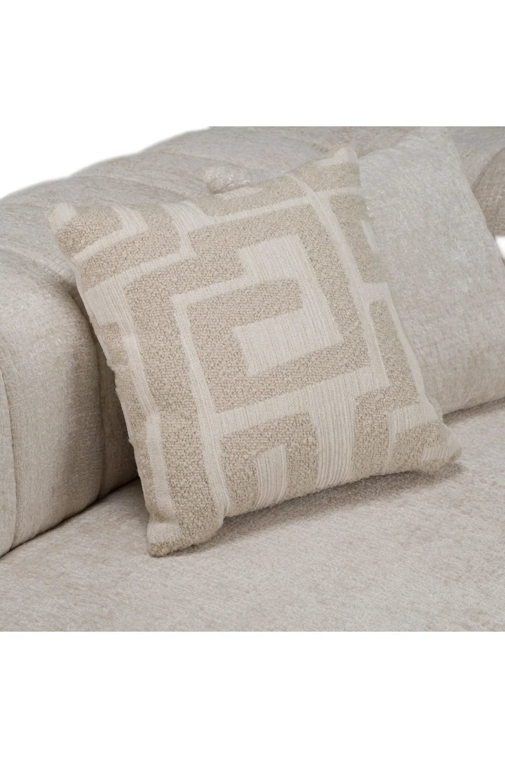 Luxury Square-Armed 2-Piece Sofa Modern Italian Style for Villa
