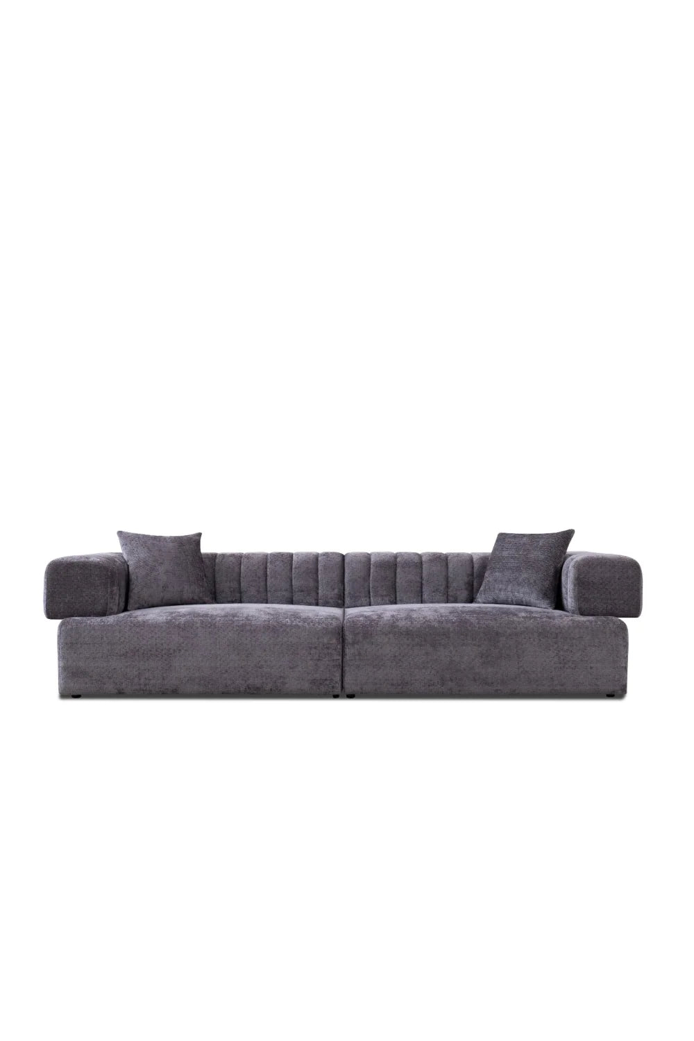 Luxury Square-Armed 2-Piece Sofa Modern Italian Style for Villa