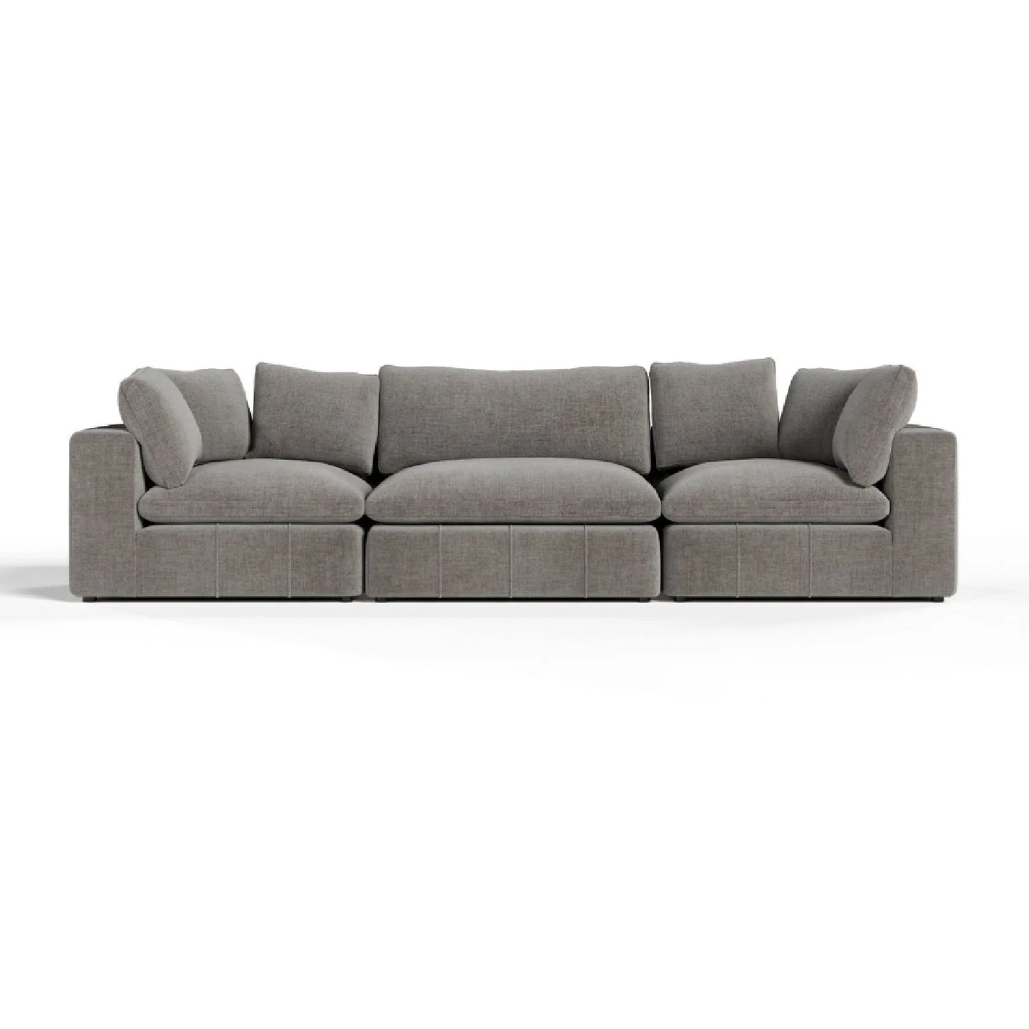 Luxury Square-Armed Fabric Sectional Sofa Modern Italian Style for Villa