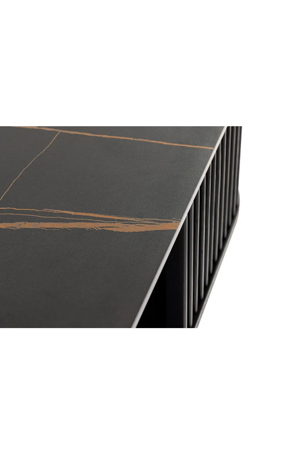 Luxury Square Black Ceramic Coffee Table Modern Italian Style for Villa