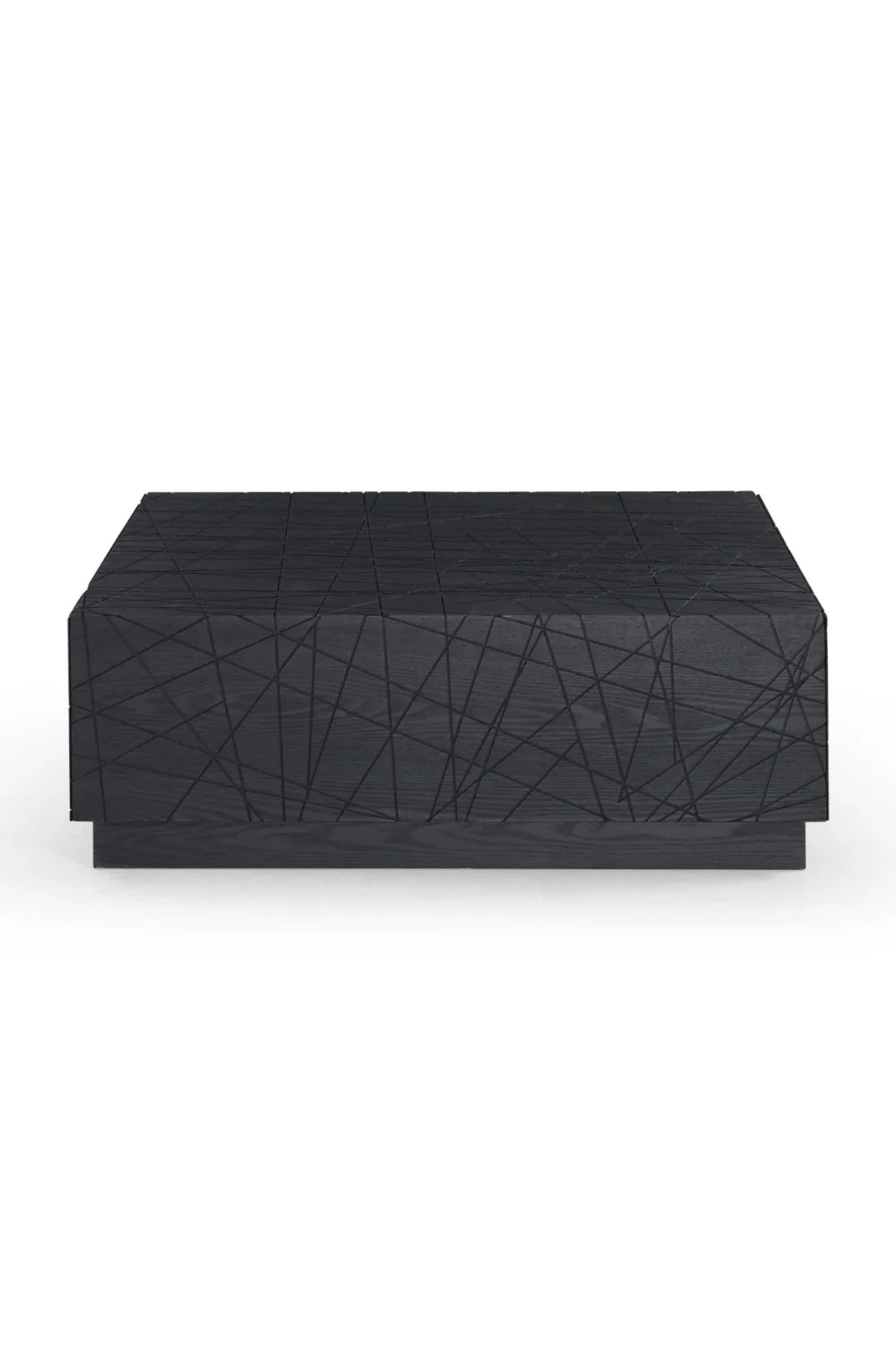 Luxury Square Black Oak Coffee Table Modern Italian Style for Villa
