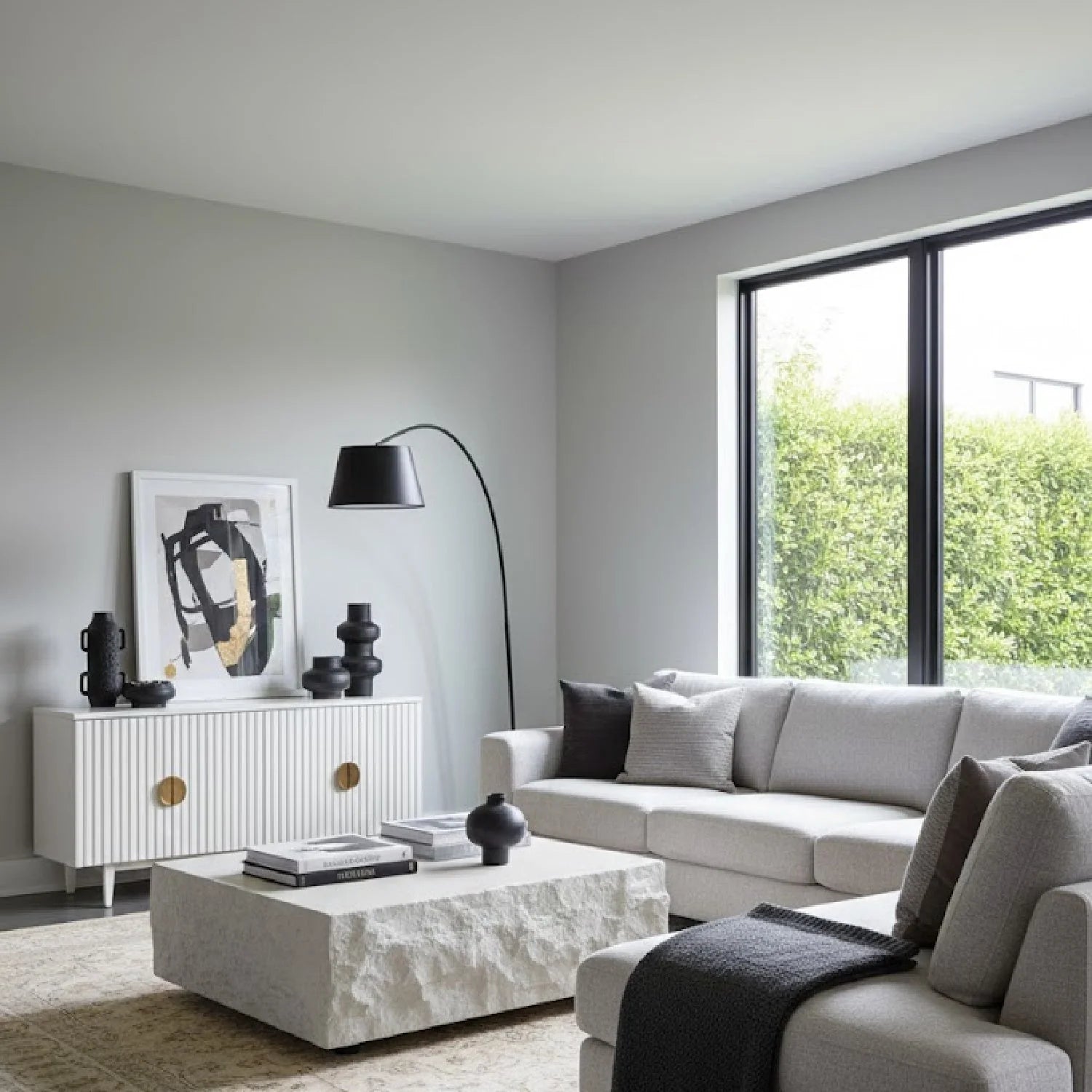 Luxury Square Fiberglass Coffee Table Modern Italian Style for Villa