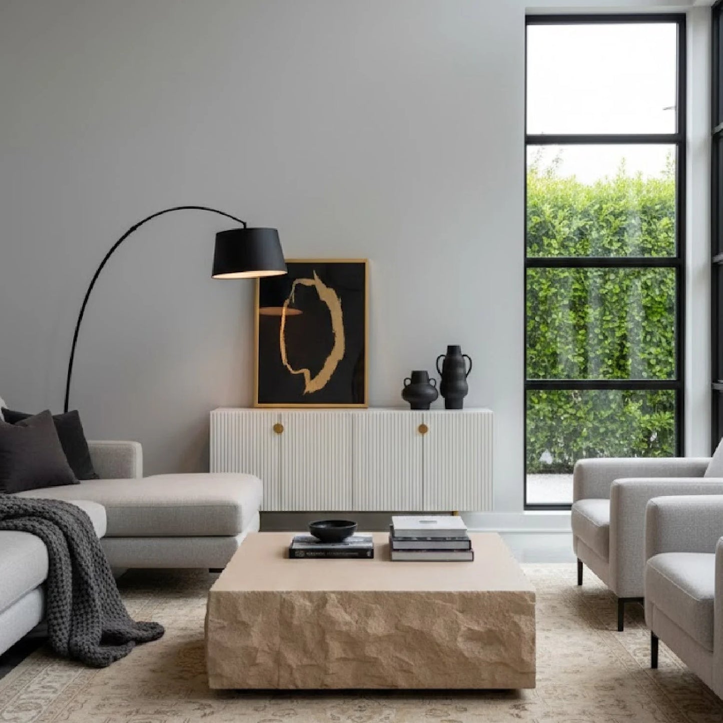 Luxury Square Fiberglass Coffee Table Modern Italian Style for Villa