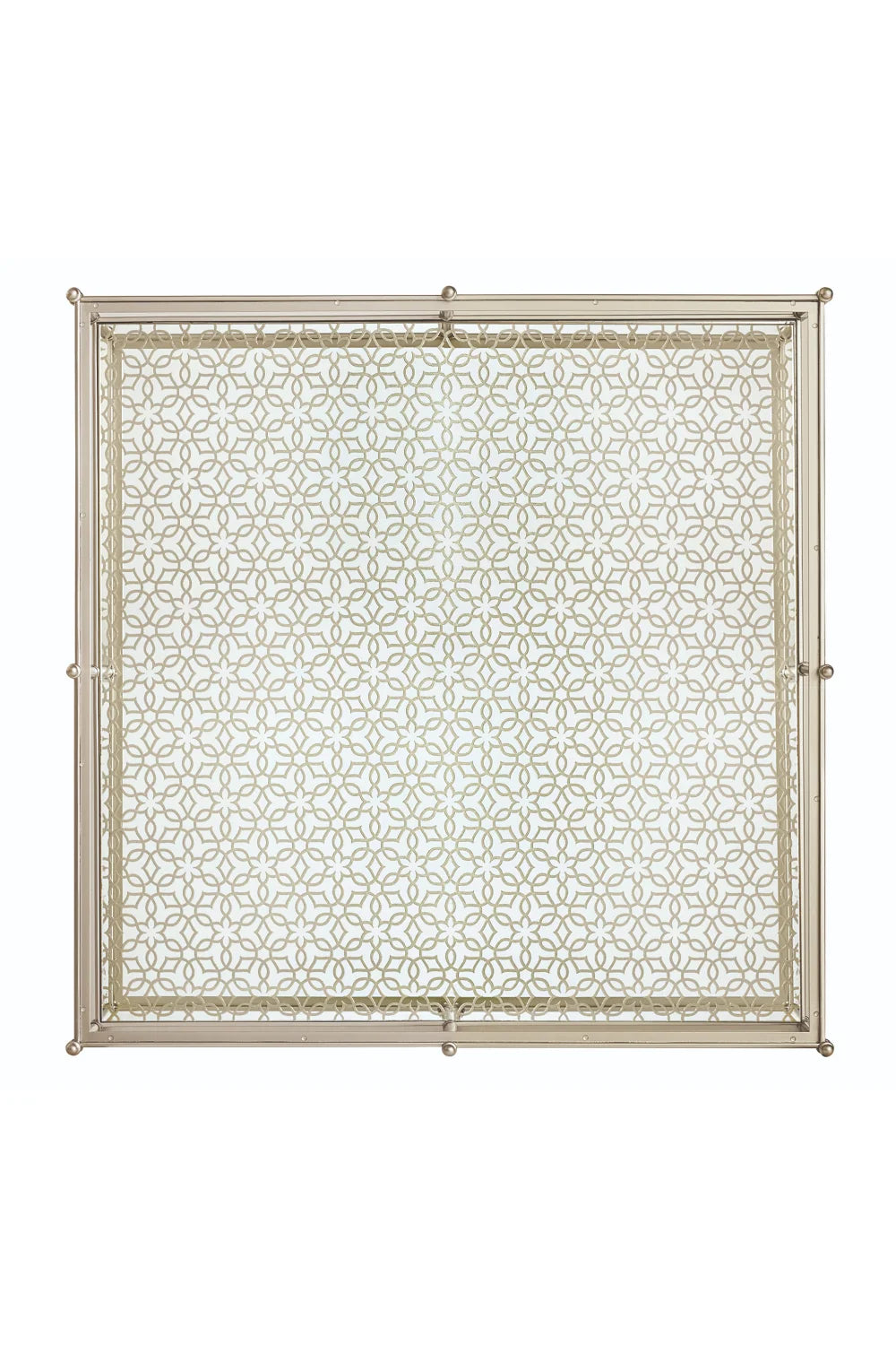 Luxury Square Glass Metal Cocktail Table Modern Italian Style for Villa