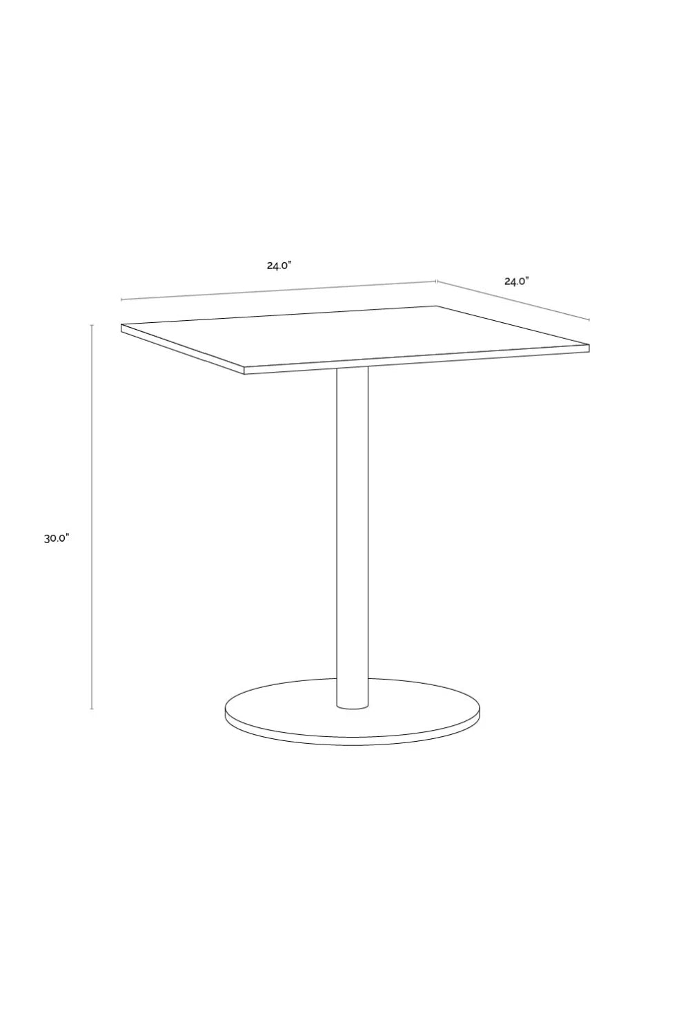 Luxury Square Marble Bistro Table Modern Italian Style for Villa