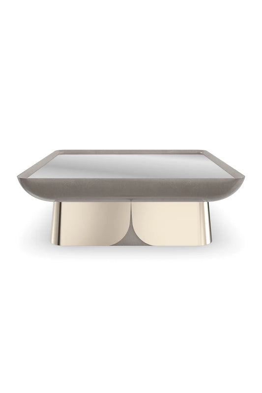 Luxury Square Mirror Coffee Table Modern Italian Style for Villa