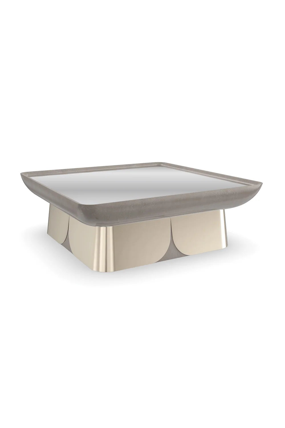 Luxury Square Mirror Coffee Table Modern Italian Style for Villa