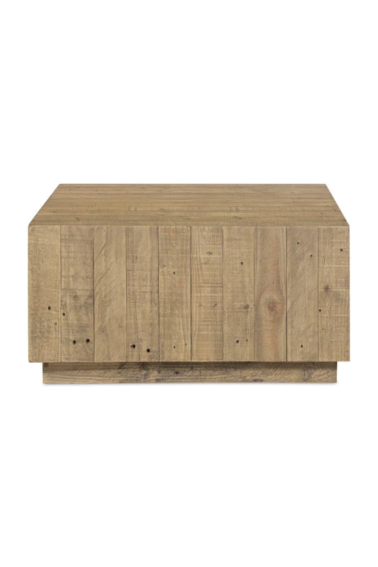 Luxury Square Natural Wood Coffee Table Modern Italian Style for Villa