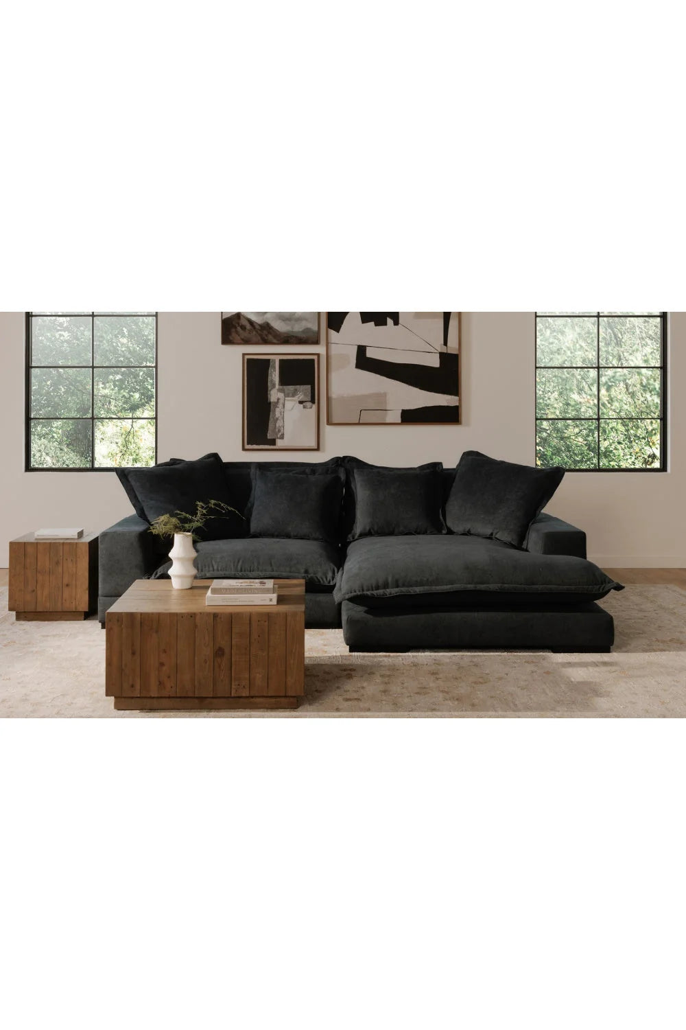 Luxury Square Natural Wood Coffee Table Modern Italian Style for Villa