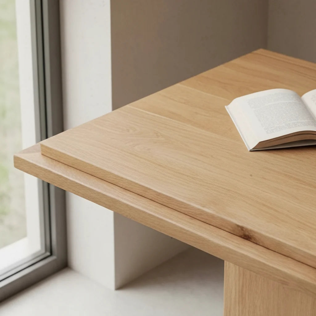 Luxury Square Natural Wood Dining Table Modern Italian Style for Villa
