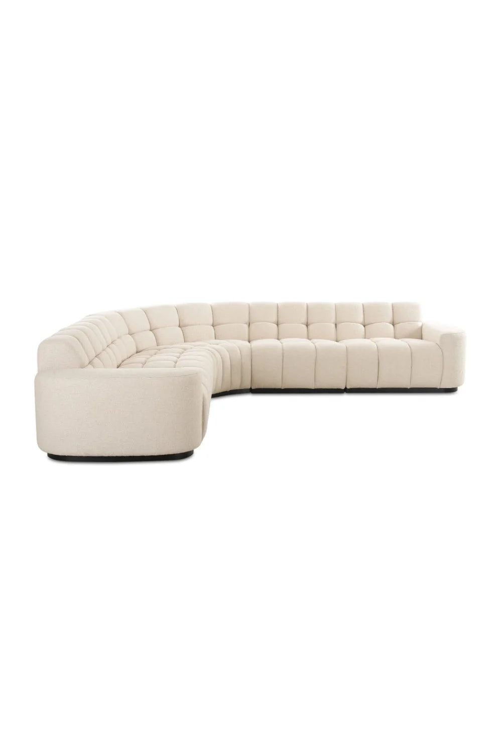 Luxury Square Tufted L-Shaped Sectional Sofa Modern Italian Style for Villa