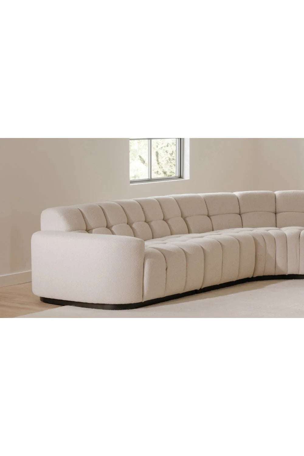 Luxury Square Tufted L-Shaped Sectional Sofa Modern Italian Style for Villa