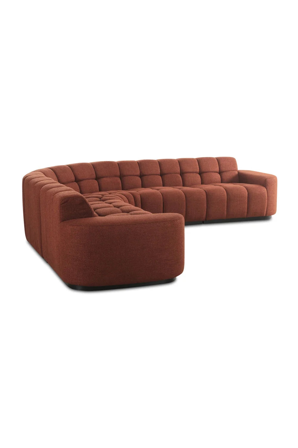 Luxury Square Tufted L-Shaped Sectional Sofa Modern Italian Style for Villa