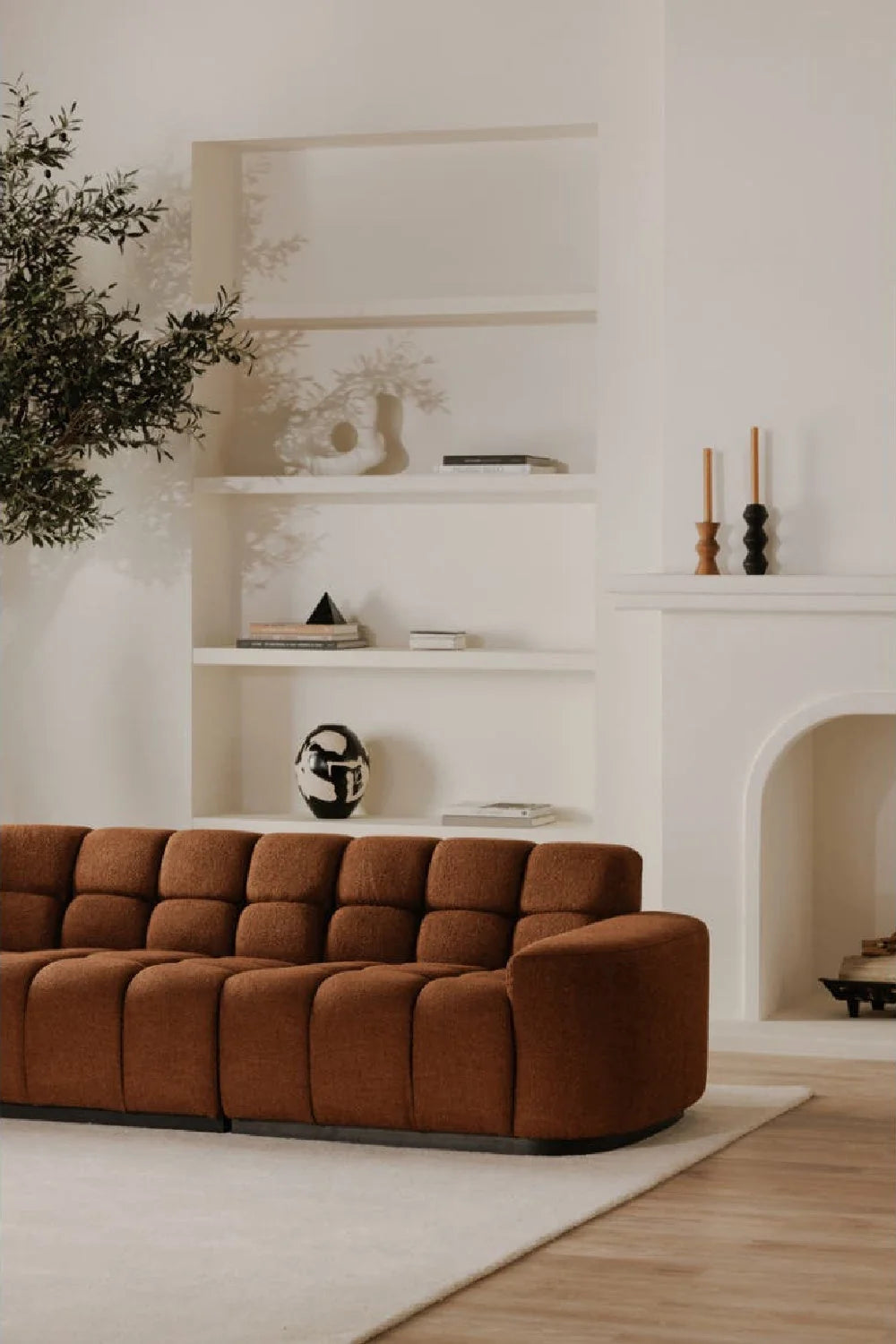 Luxury Square Tufted L-Shaped Sectional Sofa Modern Italian Style for Villa