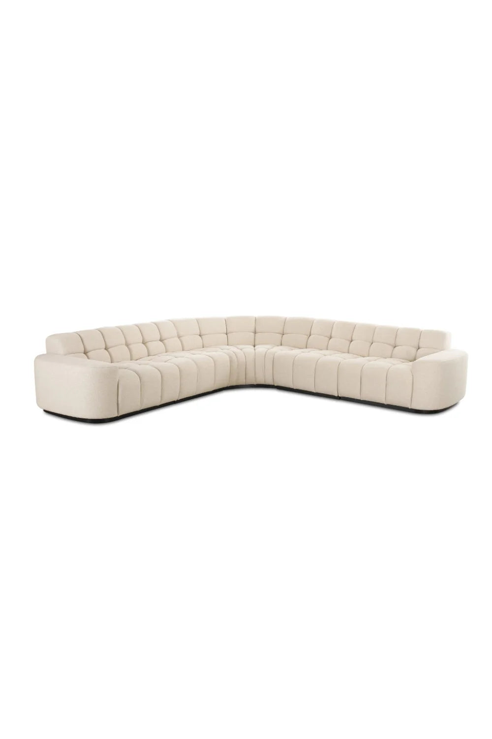 Luxury Square Tufted L-Shaped Sectional Sofa Modern Italian Style for Villa