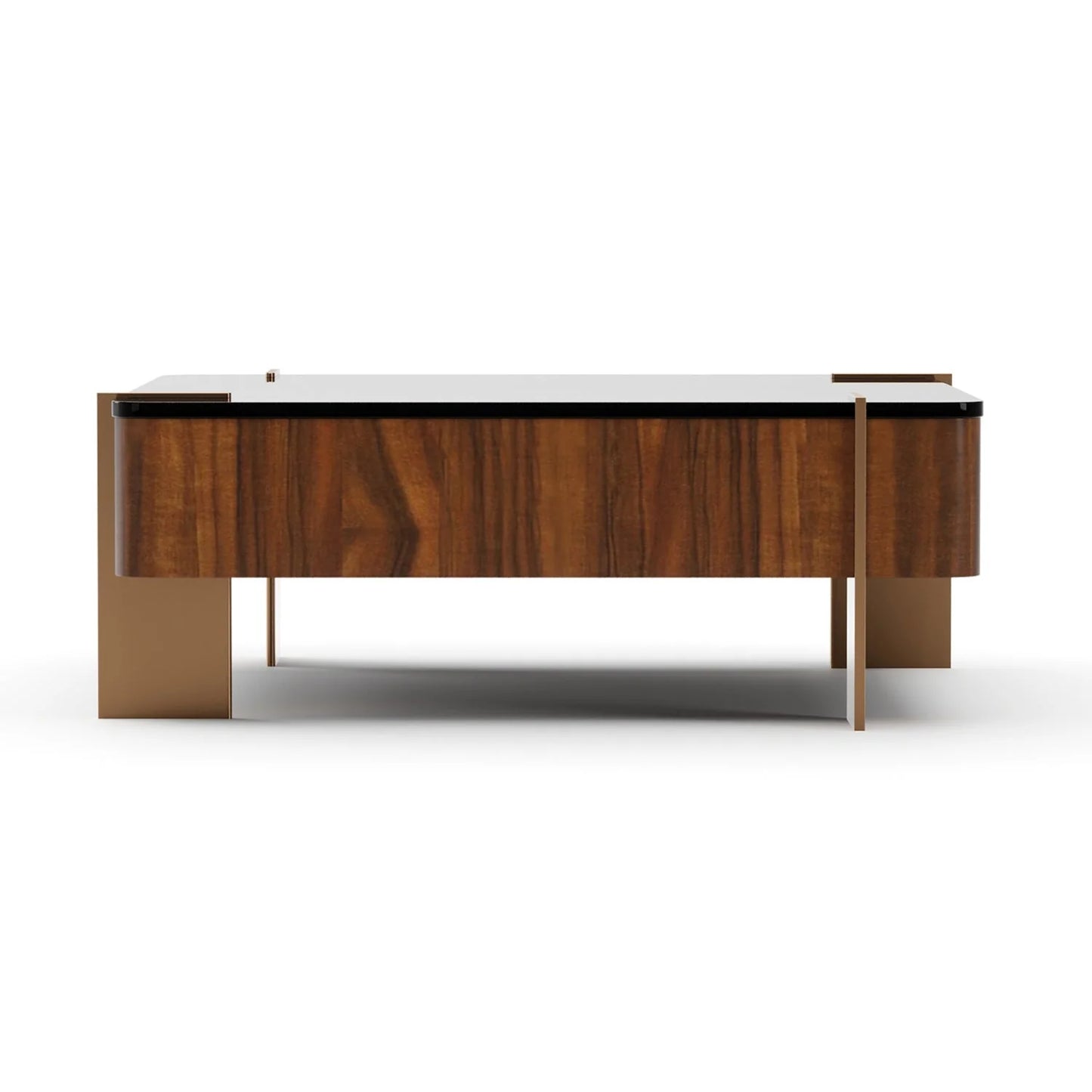 Luxury Square Walnut Coffee Table Modern Italian Style for Villa