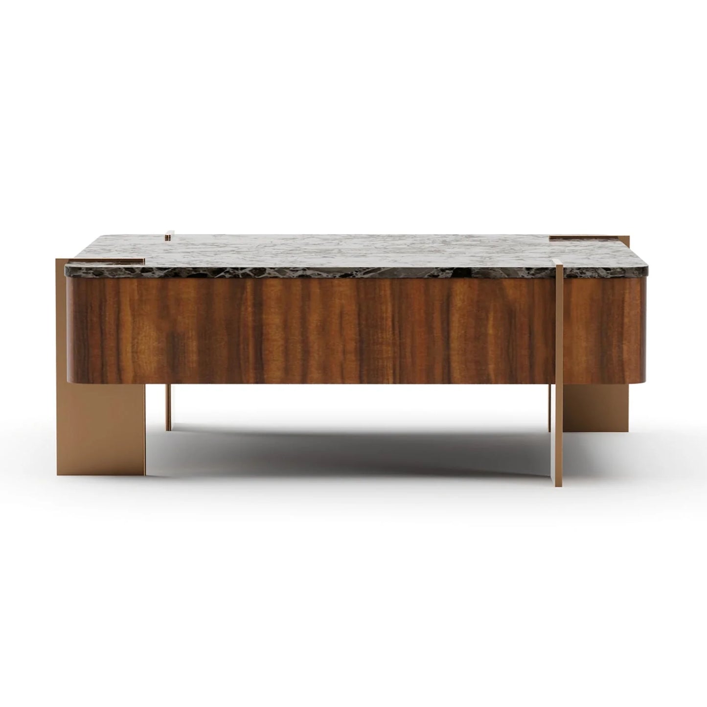 Luxury Square Walnut Coffee Table Modern Italian Style for Villa