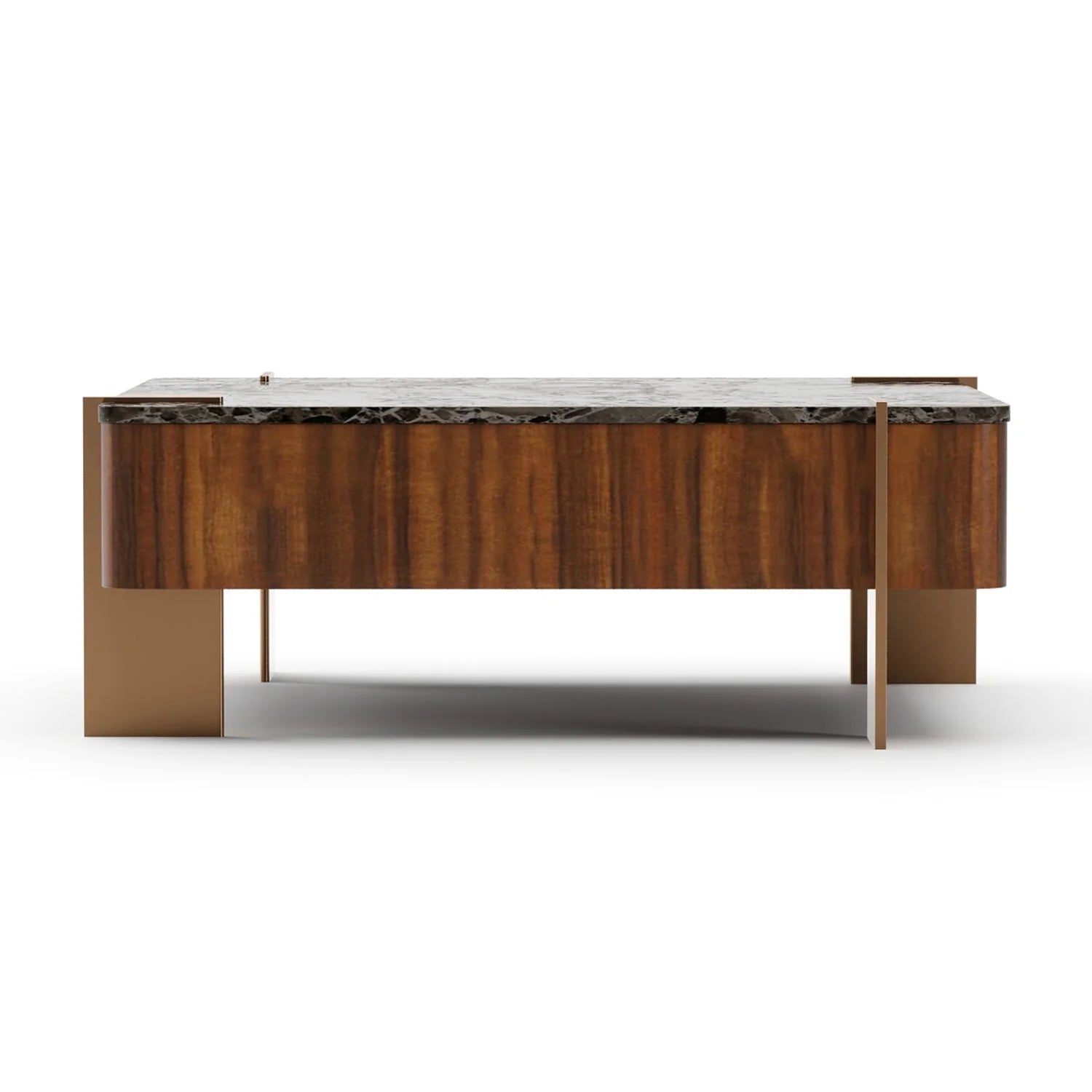 Luxury Square Walnut Coffee Table Modern Italian Style for Villa