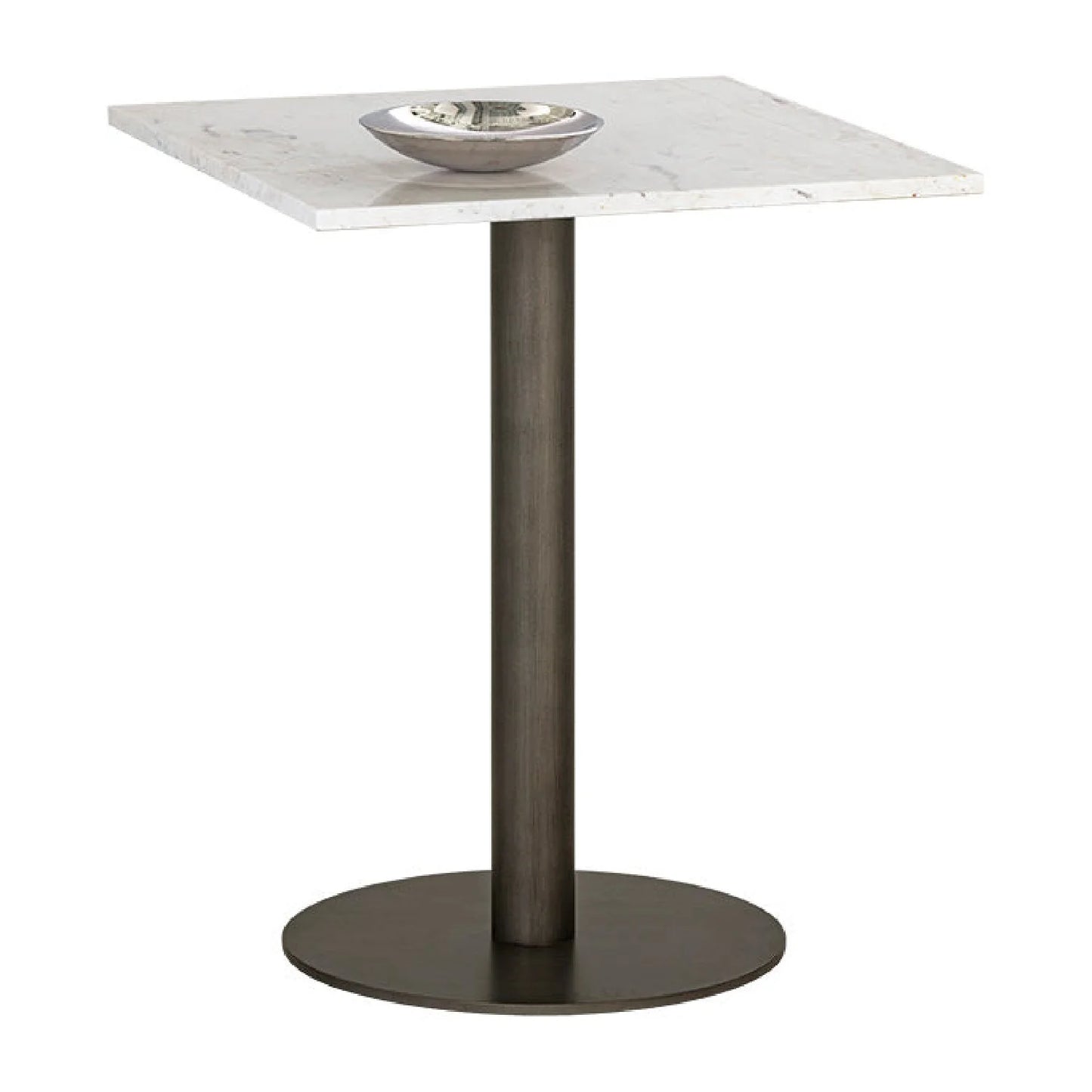 Luxury Square White Marble Bistro Table Modern Italian Style for Villa