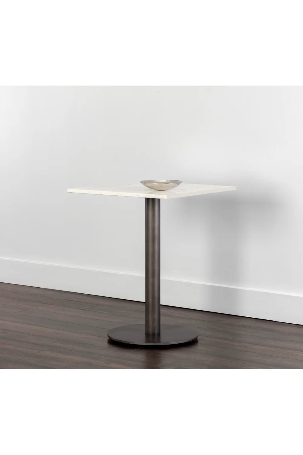 Luxury Square White Marble Bistro Table Modern Italian Style for Villa