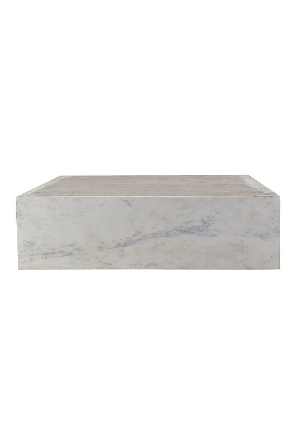Luxury Square White Marble Coffee Table Modern Italian Style for Villa