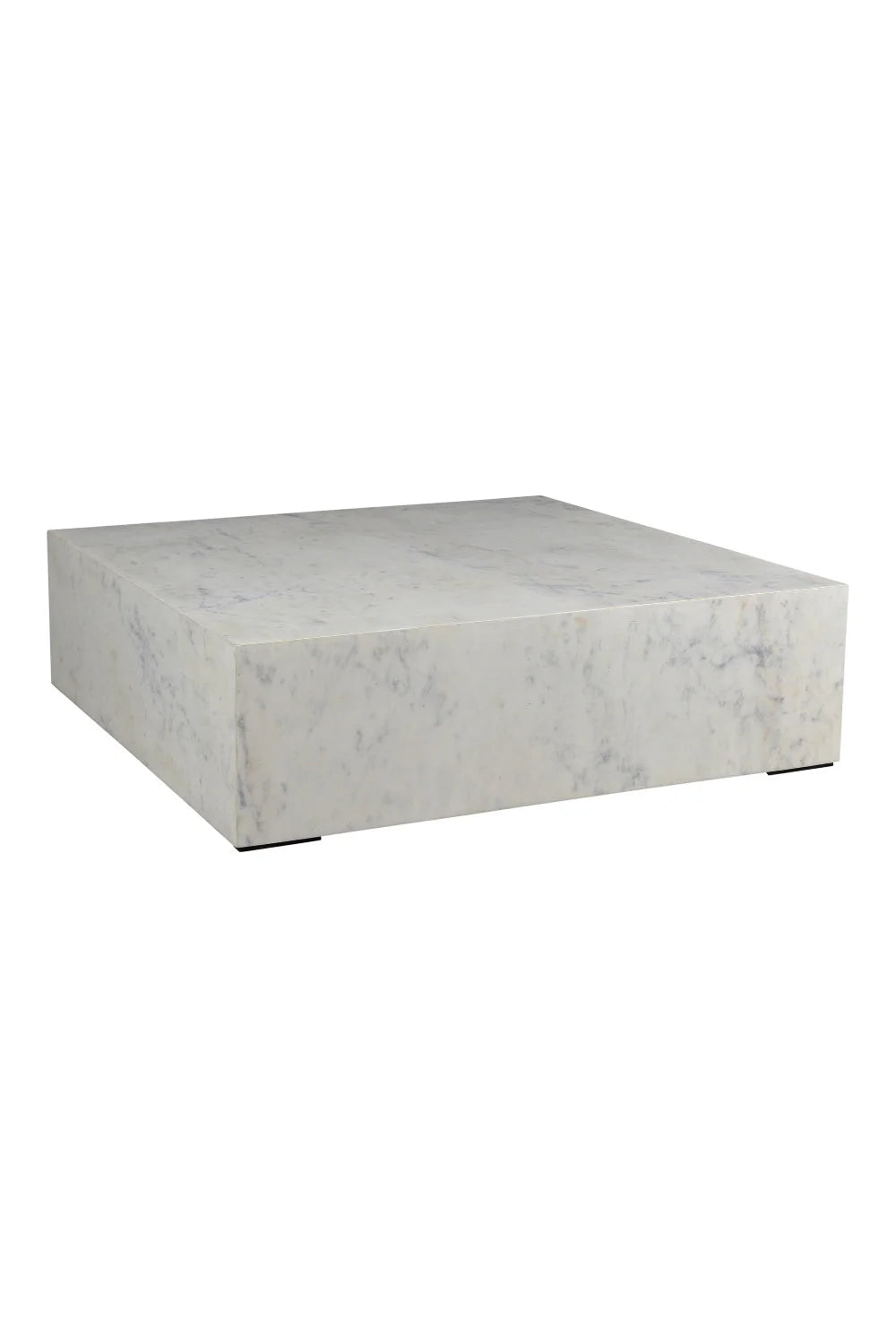 Luxury Square White Marble Coffee Table Modern Italian Style for Villa
