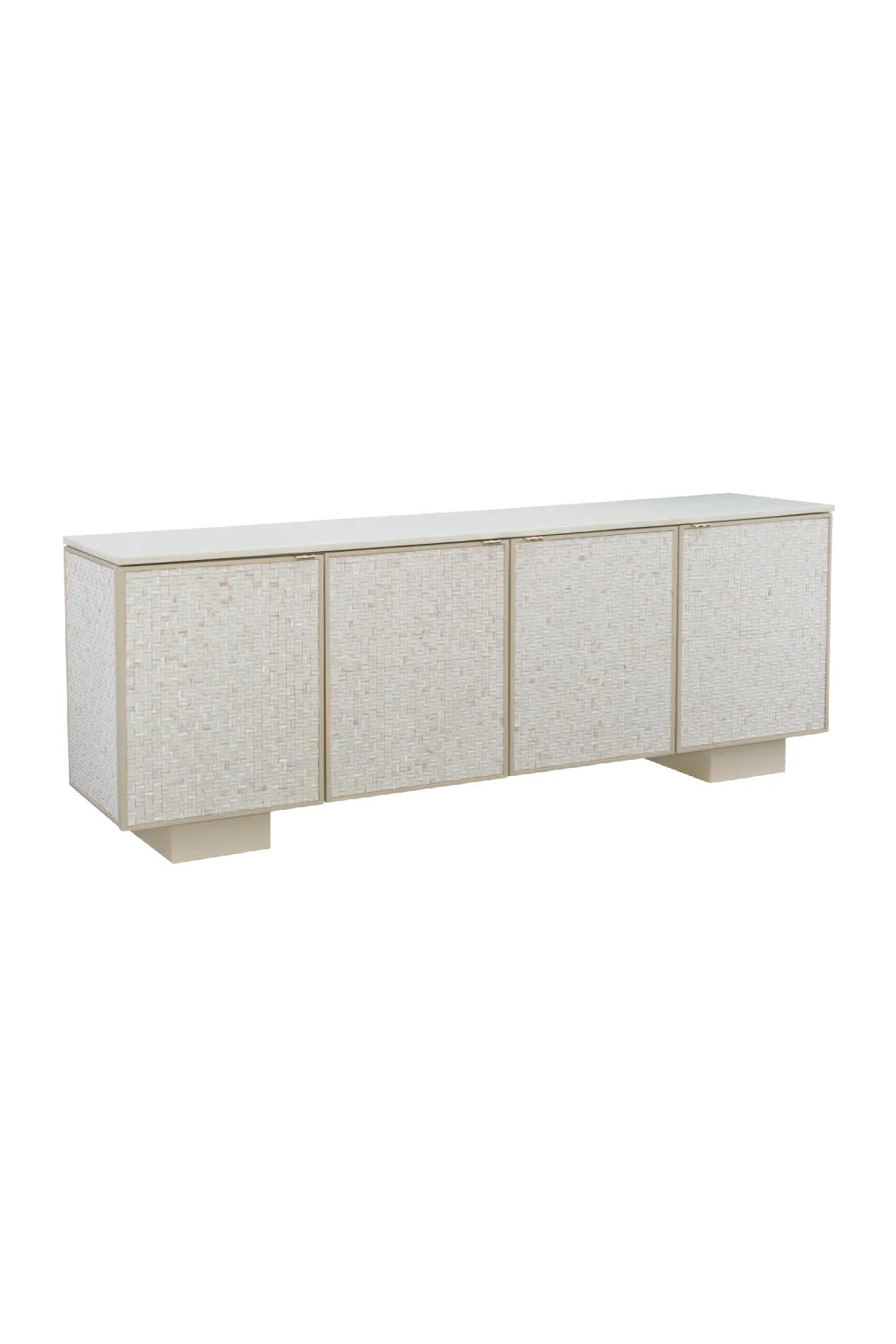 Luxury Stacked Shell Sideboard Modern Italian Style for Villa