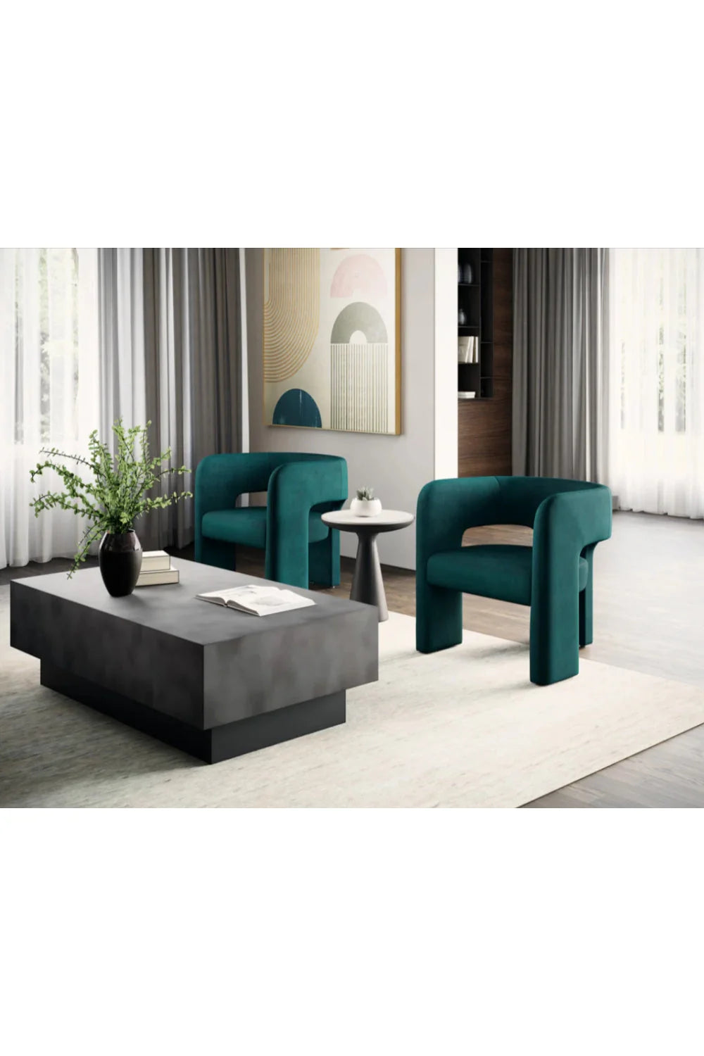Luxury Steel Rectangular Coffee Table Modern Italian Style for Villa