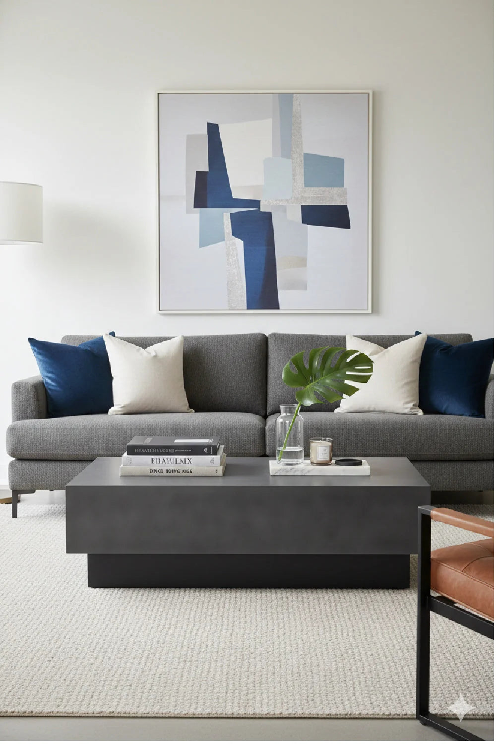 Luxury Steel Rectangular Coffee Table Modern Italian Style for Villa