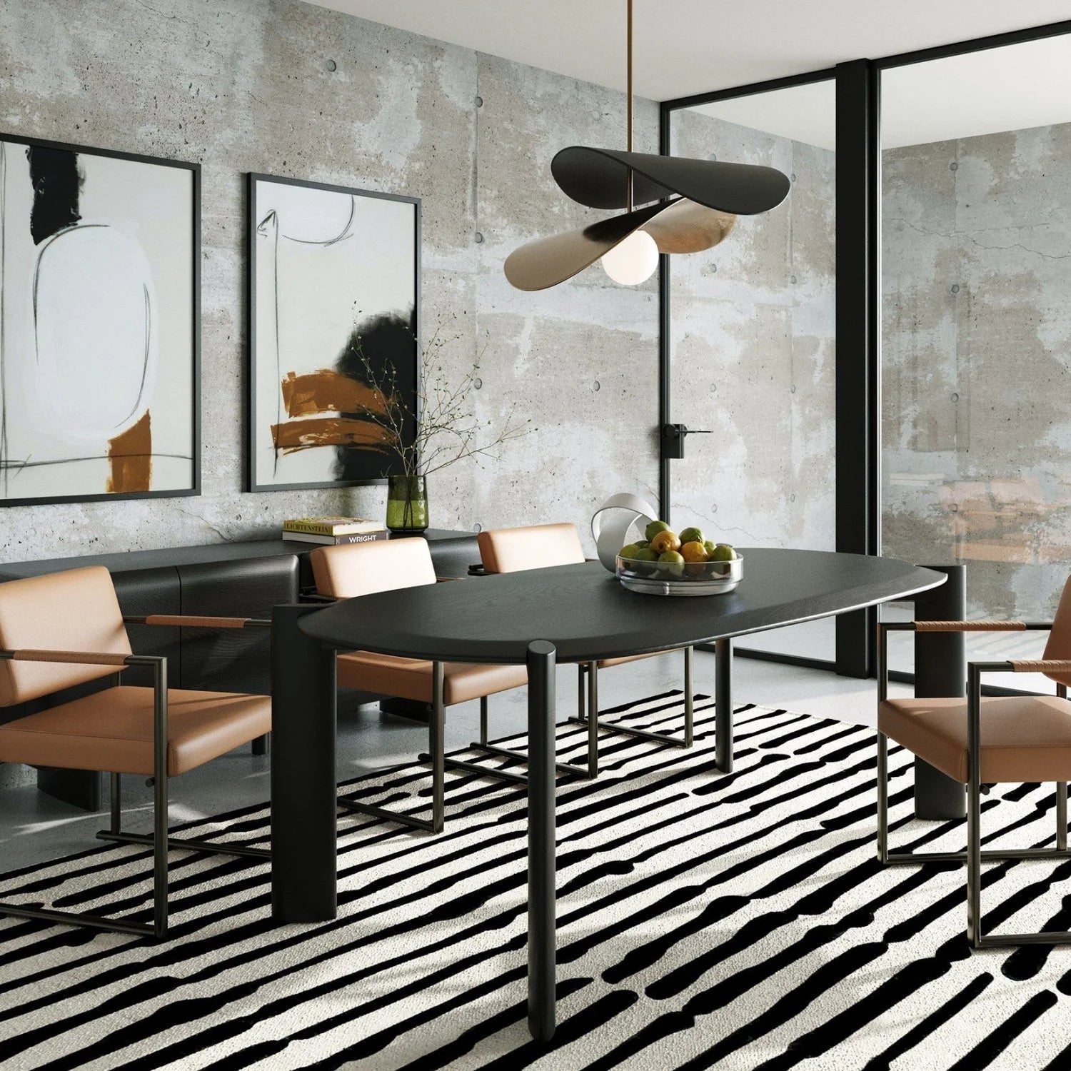 Luxury Steven Wooden Oval Dining Table Modern Italian Style for Villa