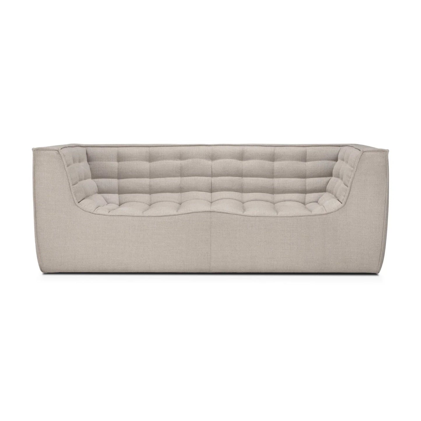 Luxury Stitched Detail 2-Seater Sofa Modern Italian Style for Villa