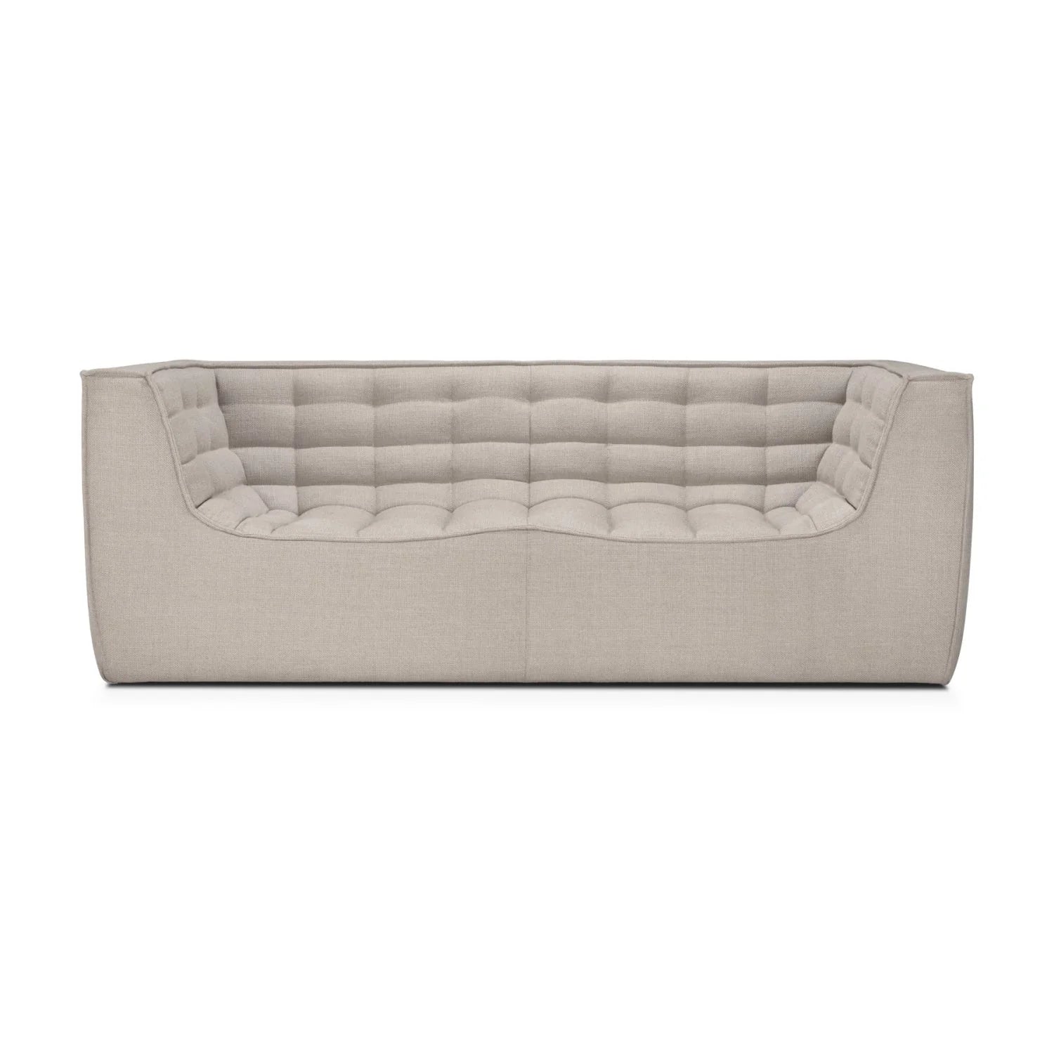 Luxury Stitched Detail 2-Seater Sofa Modern Italian Style for Villa