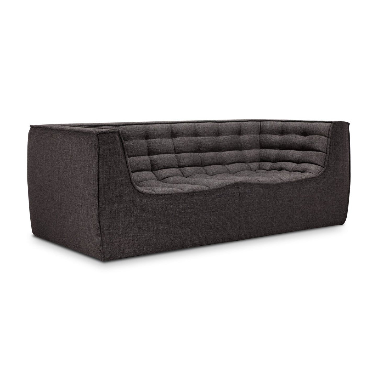 Luxury Stitched Detail 2-Seater Sofa Modern Italian Style for Villa